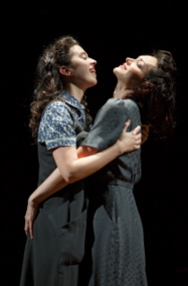 Adina Verson and Katrina Lenk in INDECENT written by Paula Vogel, created by Paula Vogel and Rebecca Taichman, directed by Rebecca Taichman. Photo by Carol Rosegg, 2015.
